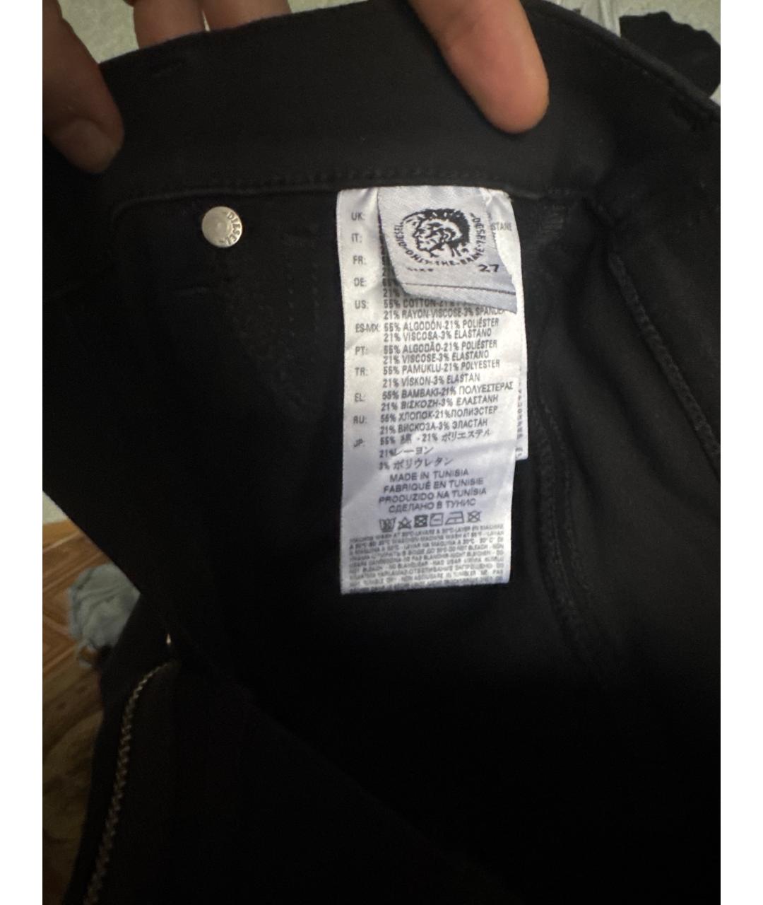 DIESEL Черные джинсы слим, фото 5
