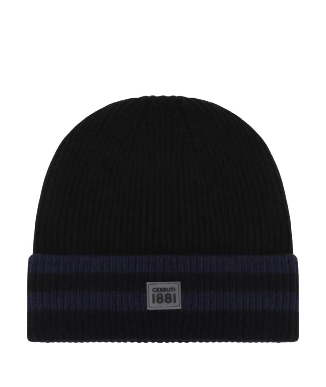 CERRUTI 1881 Черная шерстяная шапка, фото 1