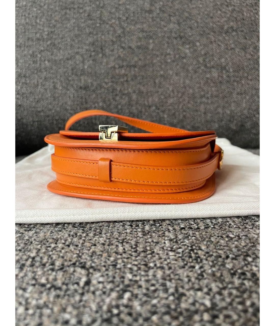 VICTORIA BECKHAM Оранжевая кожаная сумка через плечо, фото 5