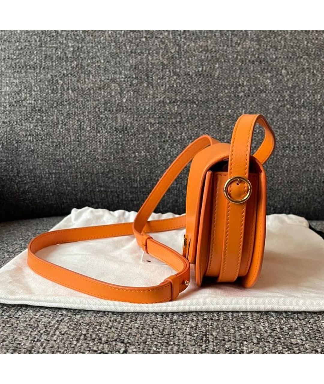 VICTORIA BECKHAM Оранжевая кожаная сумка через плечо, фото 6