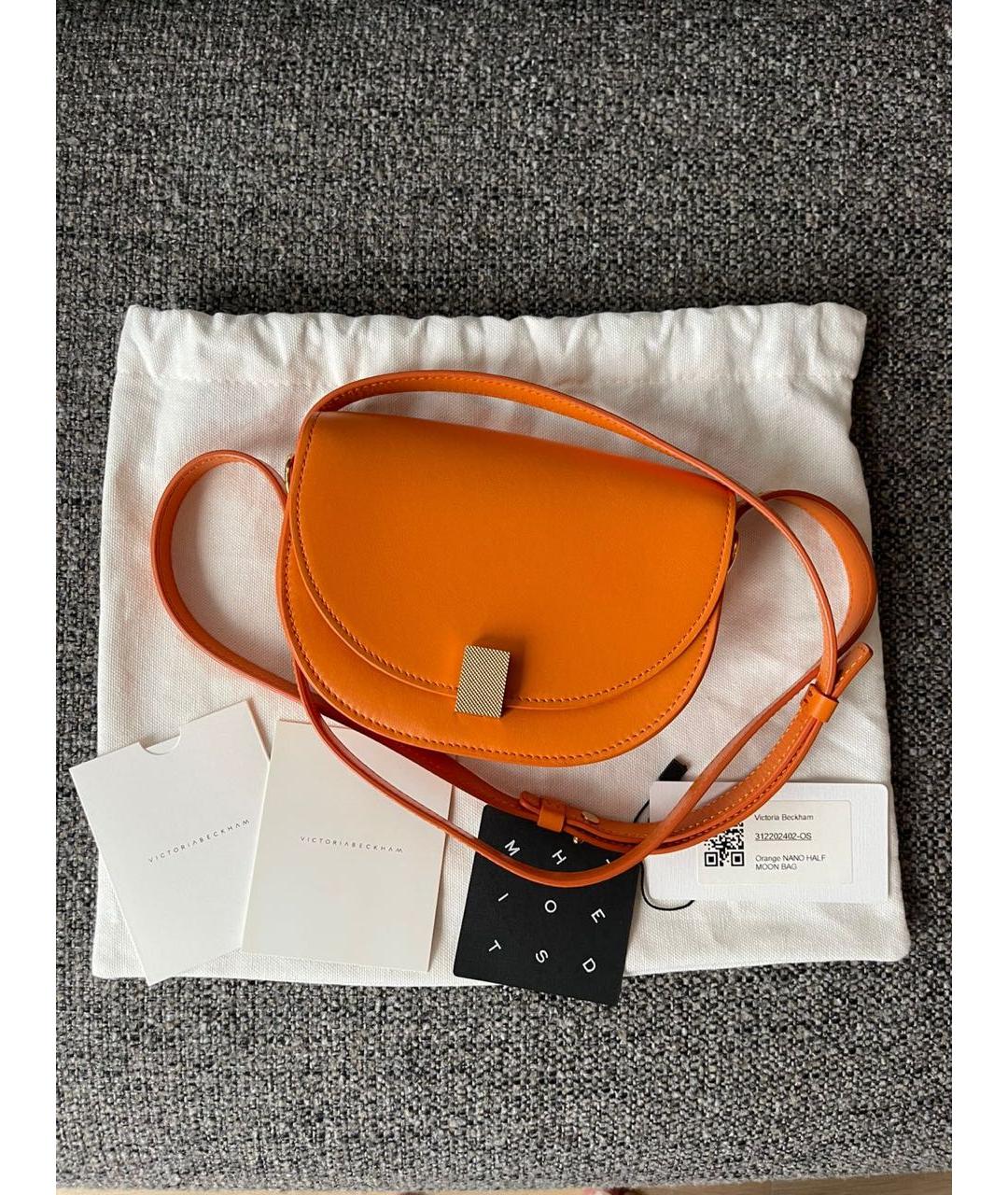 VICTORIA BECKHAM Оранжевая кожаная сумка через плечо, фото 2
