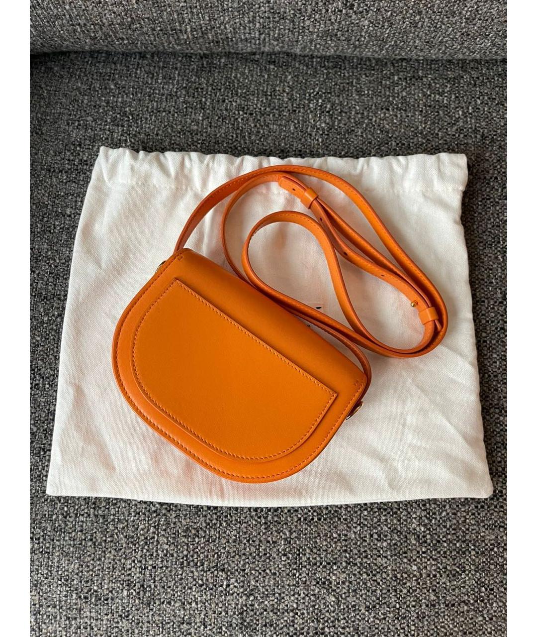 VICTORIA BECKHAM Оранжевая кожаная сумка через плечо, фото 4