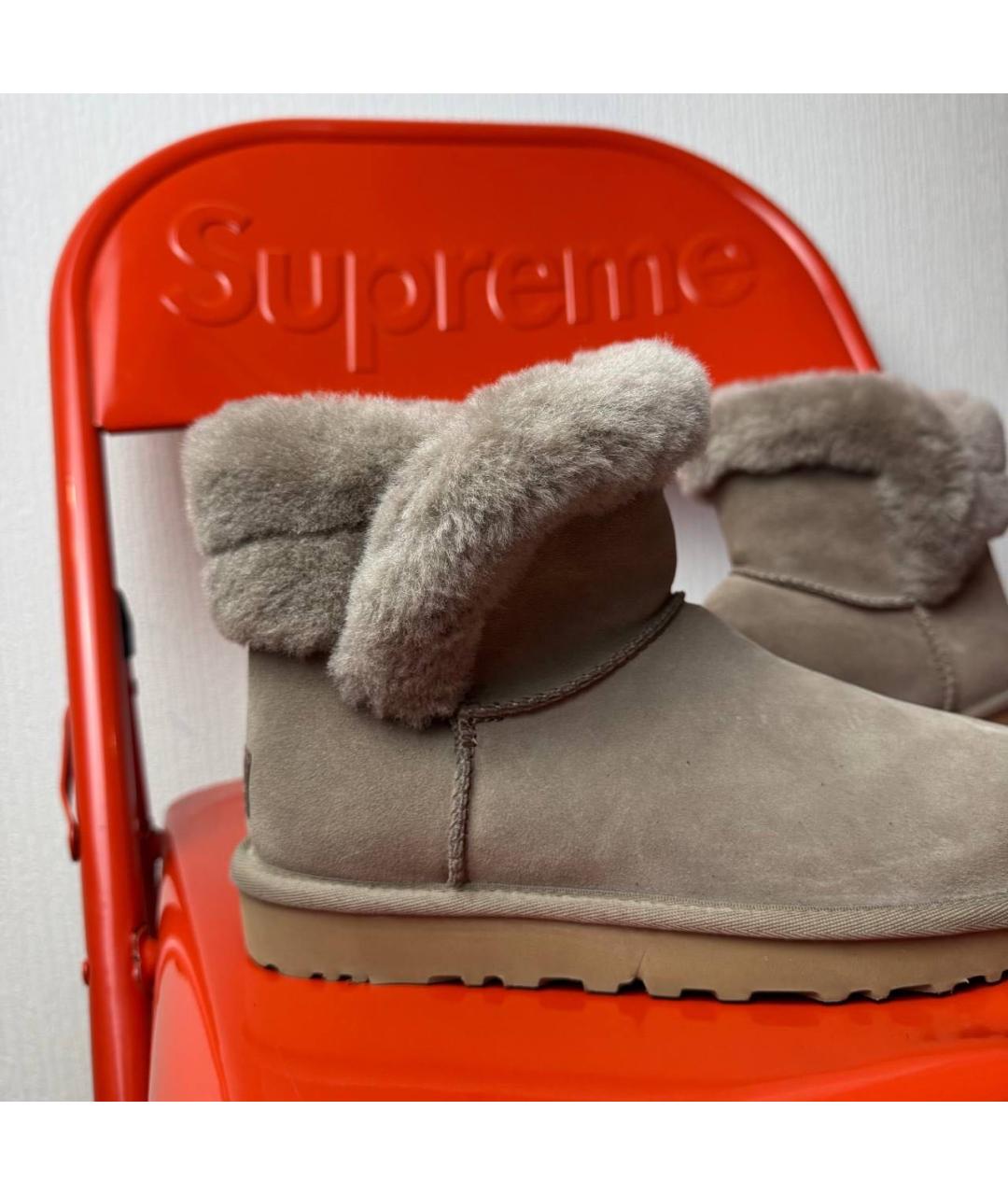 UGG AUSTRALIA Бежевые замшевые полусапоги, фото 3