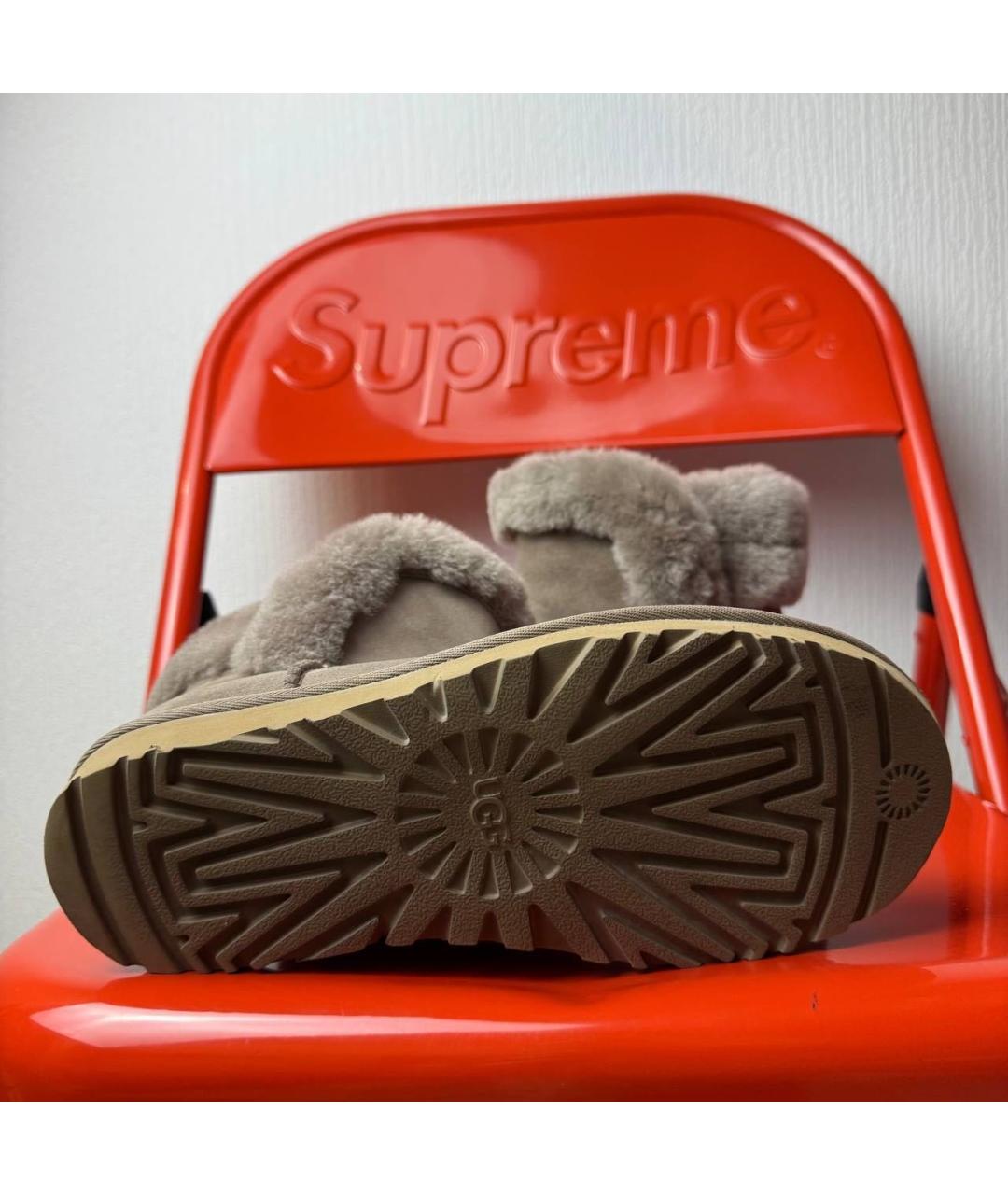 UGG AUSTRALIA Бежевые замшевые полусапоги, фото 5