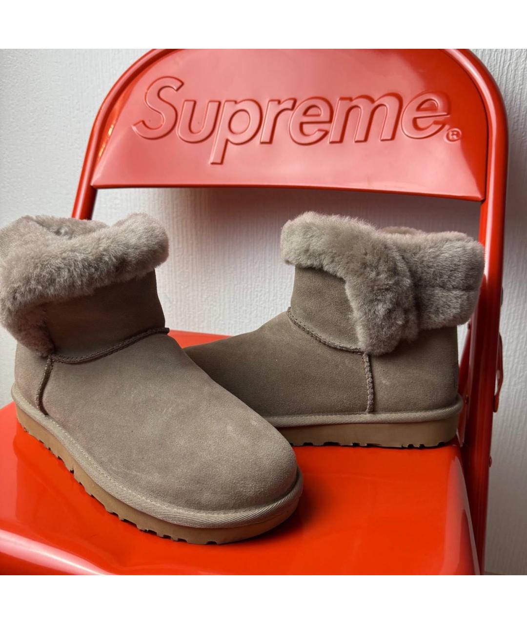 UGG AUSTRALIA Бежевые замшевые полусапоги, фото 2