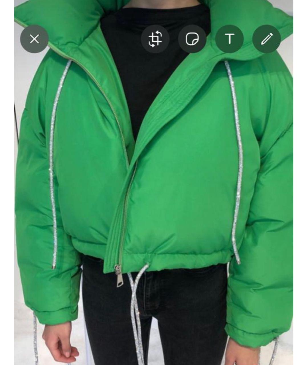 GIUSEPPE DI MORABITO Зеленый полиамидовый пуховик, фото 3