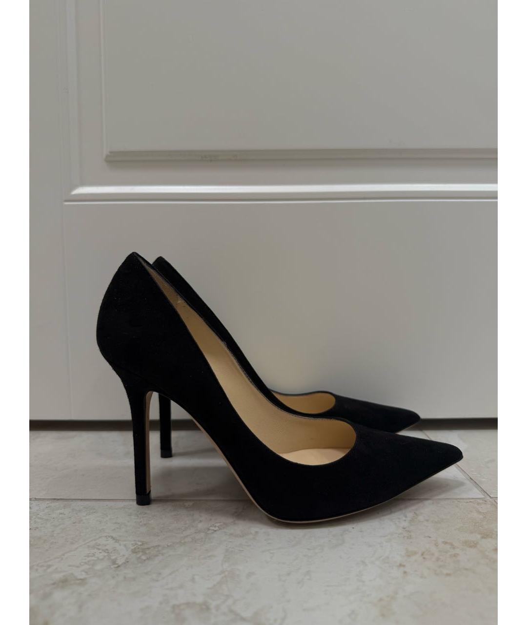 JIMMY CHOO Черные замшевые туфли, фото 6