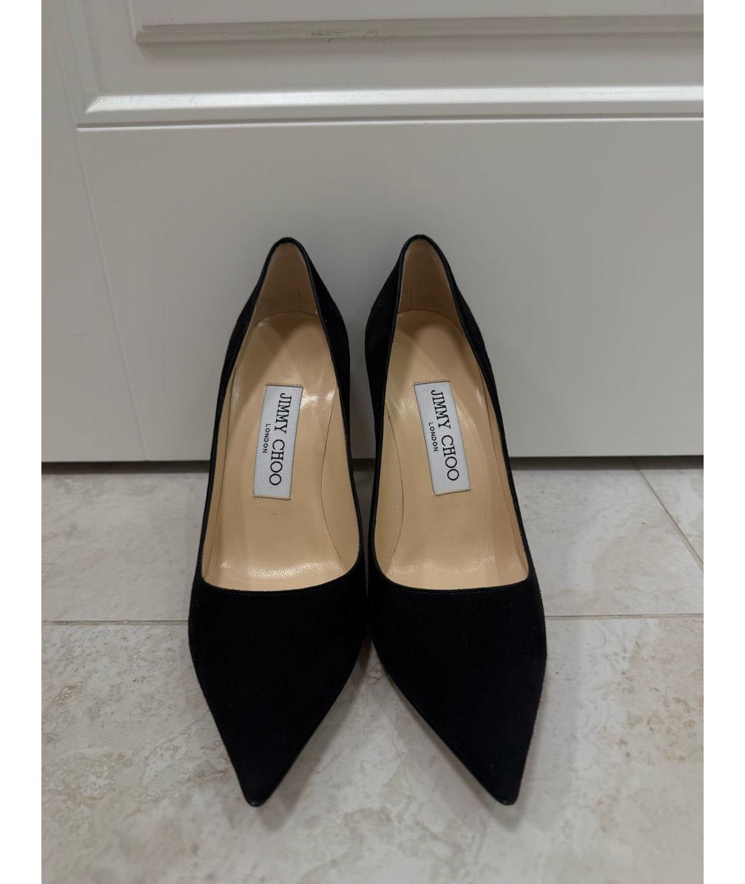 JIMMY CHOO Черные замшевые туфли, фото 2