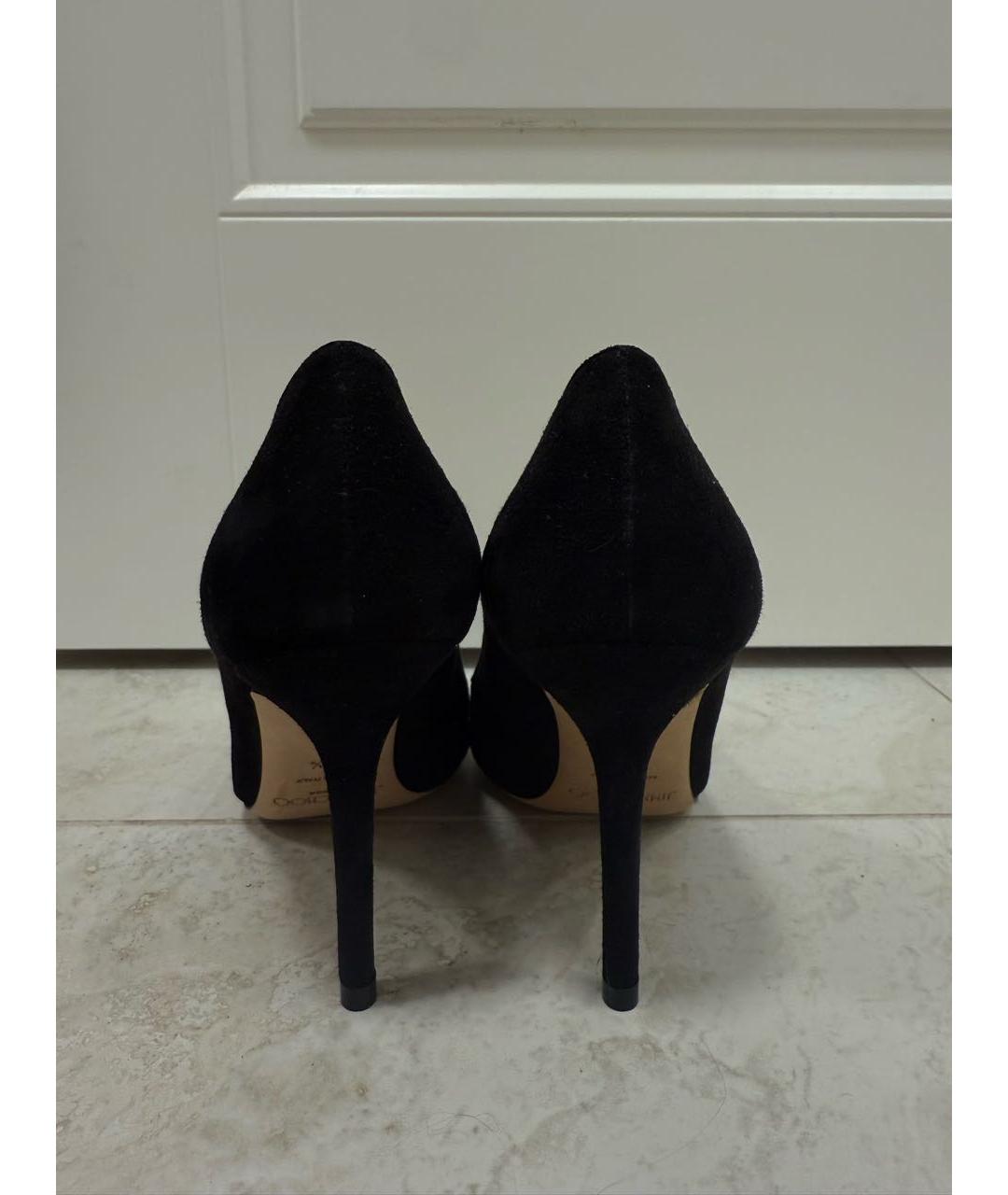 JIMMY CHOO Черные замшевые туфли, фото 4