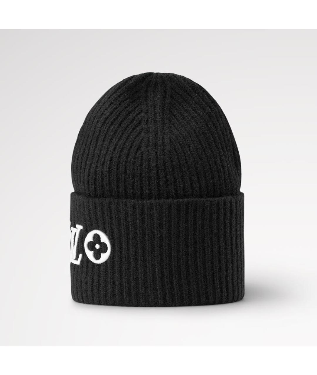 LOUIS VUITTON Черная шерстяная шапка, фото 4