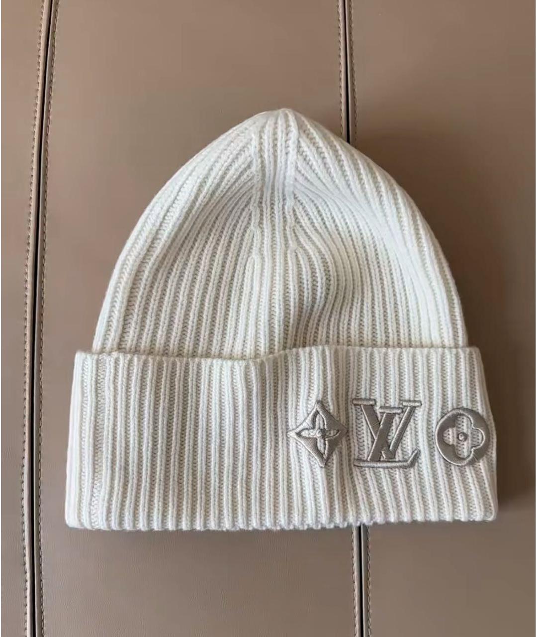 LOUIS VUITTON Белая шерстяная шапка, фото 2
