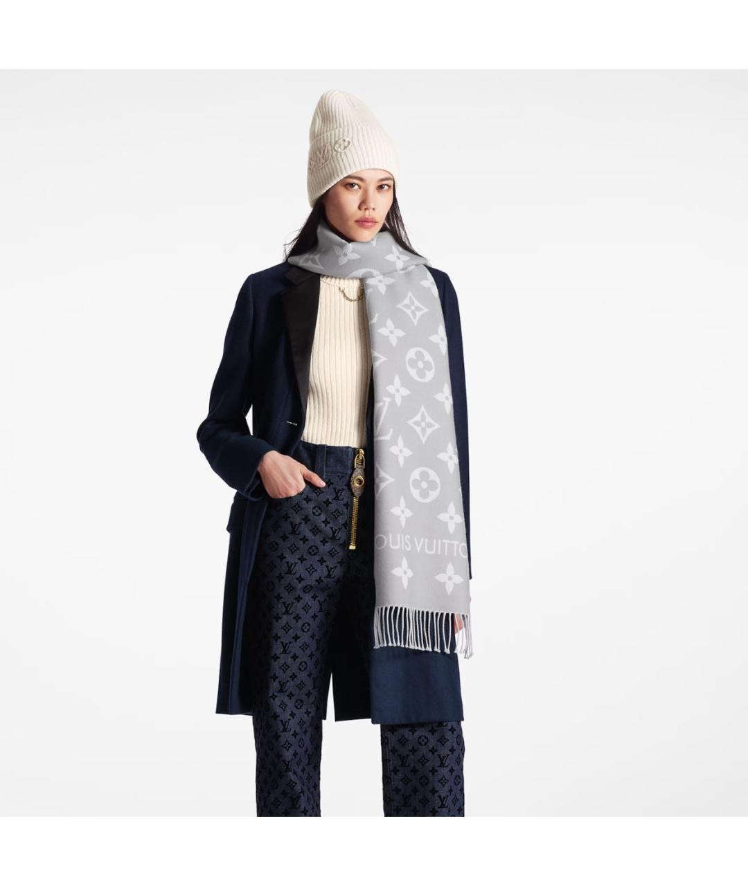 LOUIS VUITTON Белая шерстяная шапка, фото 4