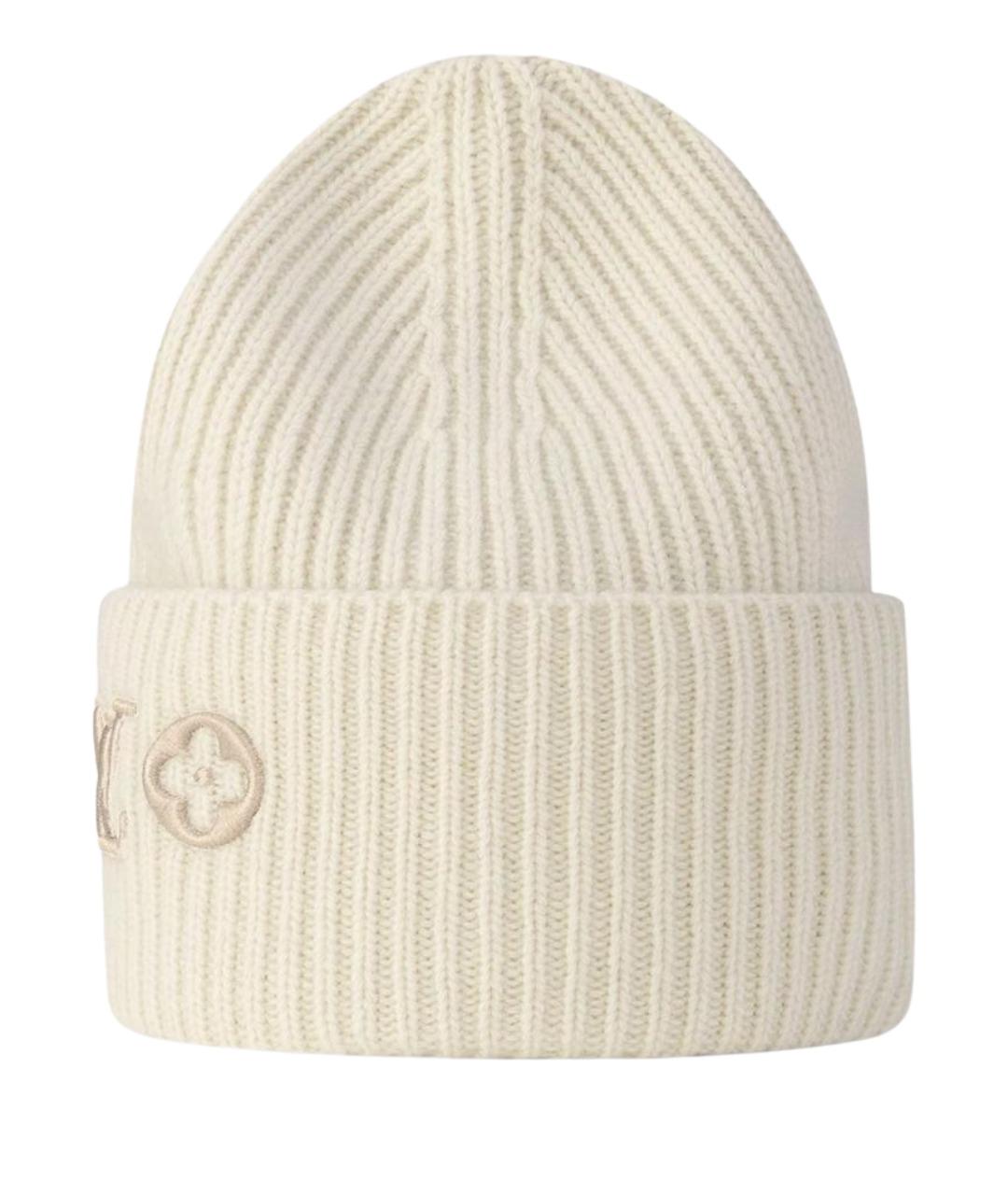 LOUIS VUITTON Белая шерстяная шапка, фото 1