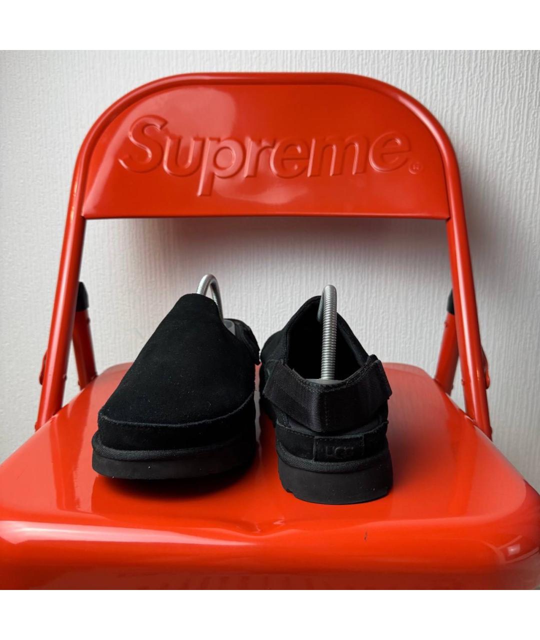 UGG AUSTRALIA Черные замшевые сабо, фото 4