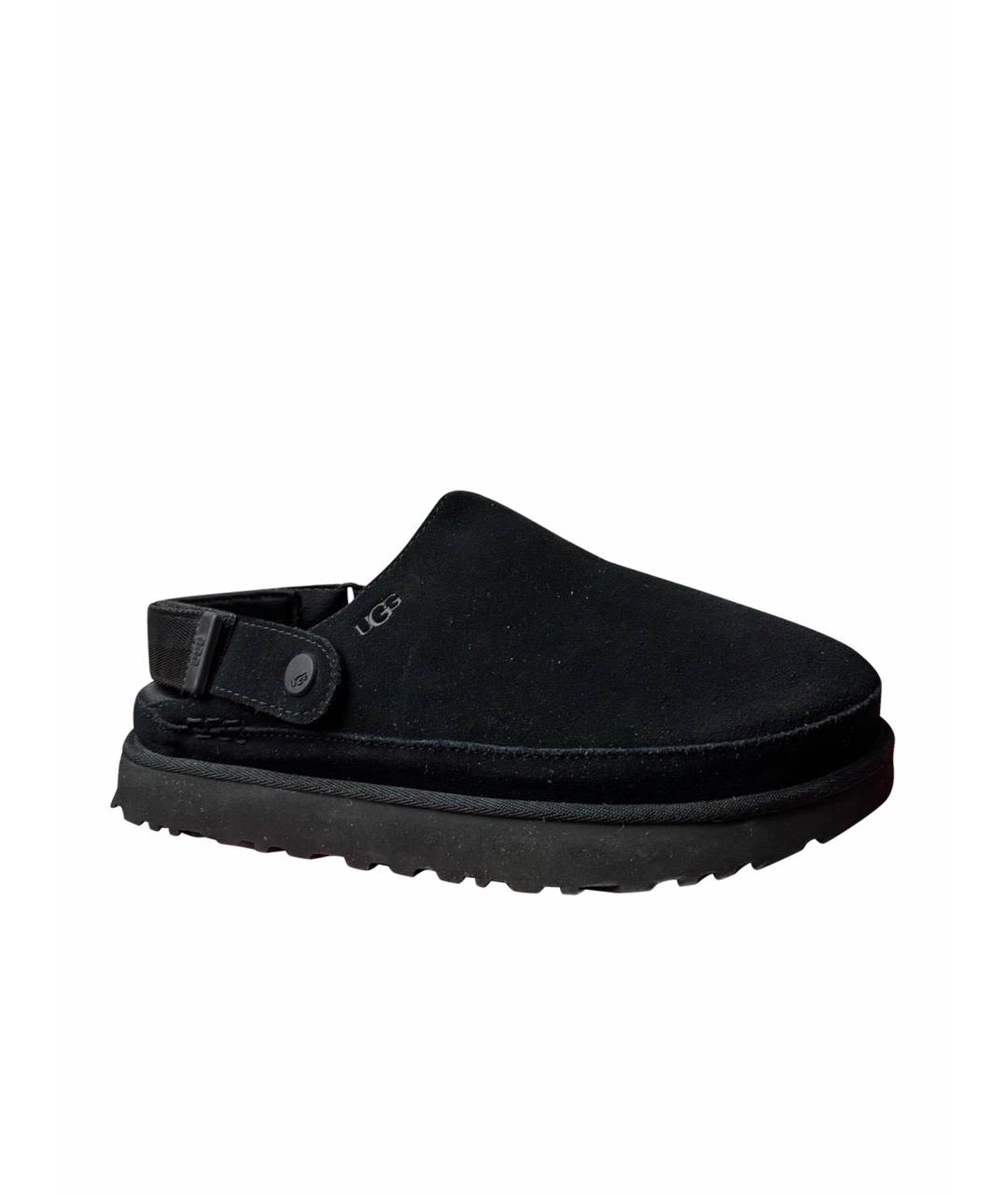 UGG AUSTRALIA Черные замшевые сабо, фото 1