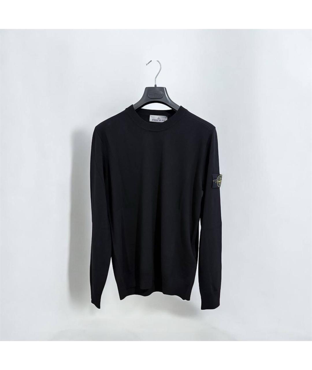 STONE ISLAND Черный шерстяной джемпер / свитер, фото 5