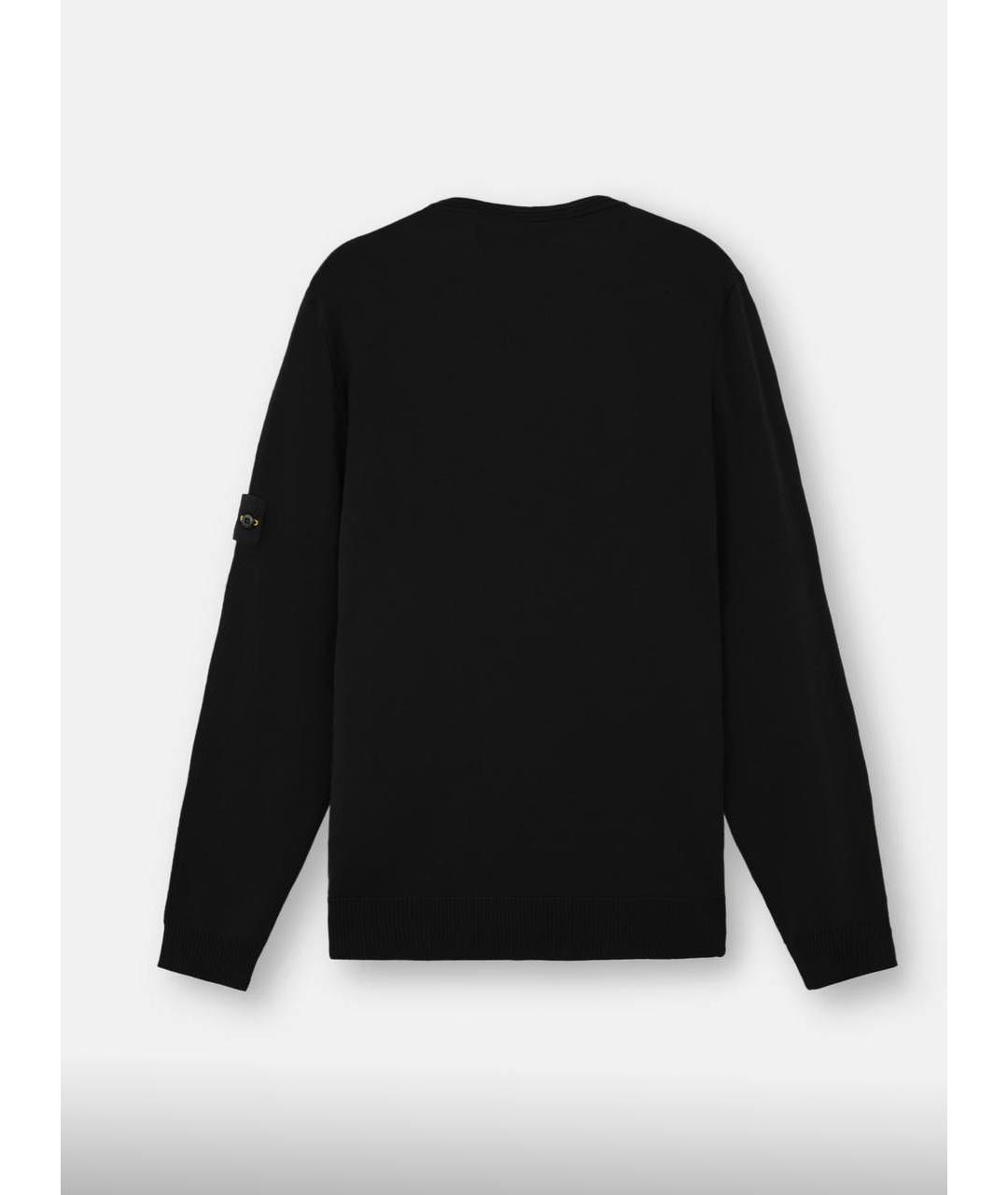 STONE ISLAND Черный шерстяной джемпер / свитер, фото 2