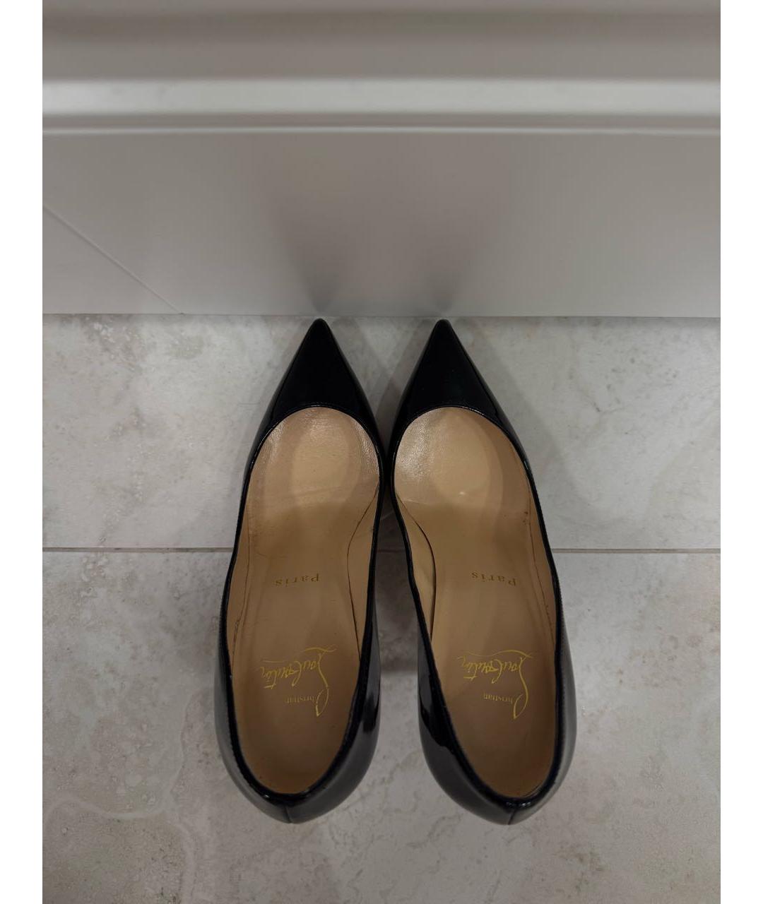 CHRISTIAN LOUBOUTIN Черные туфли из лакированной кожи, фото 3