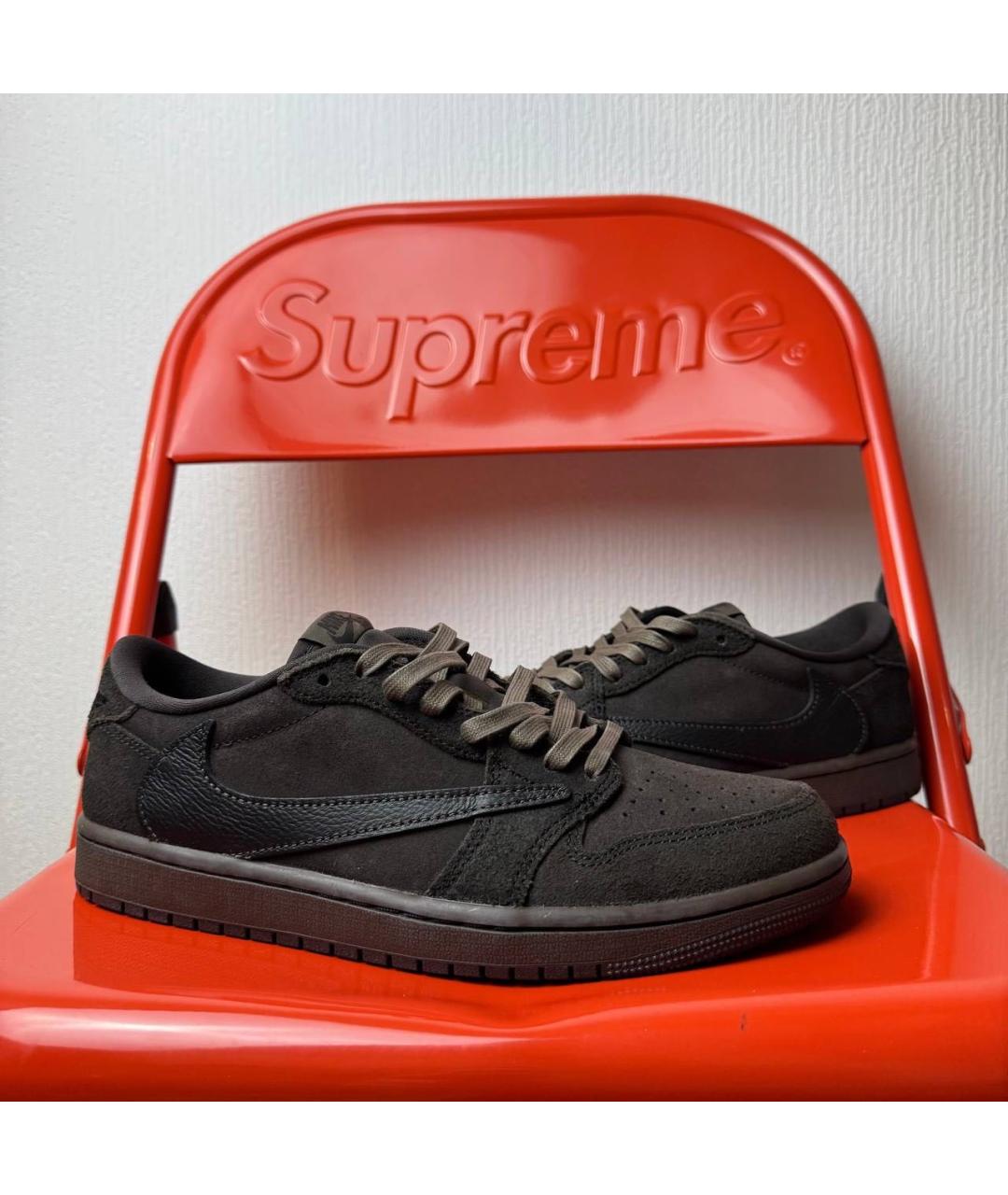 CACTUS JACK BY TRAVIS SCOTT Коричневые замшевые низкие кроссовки / кеды, фото 5