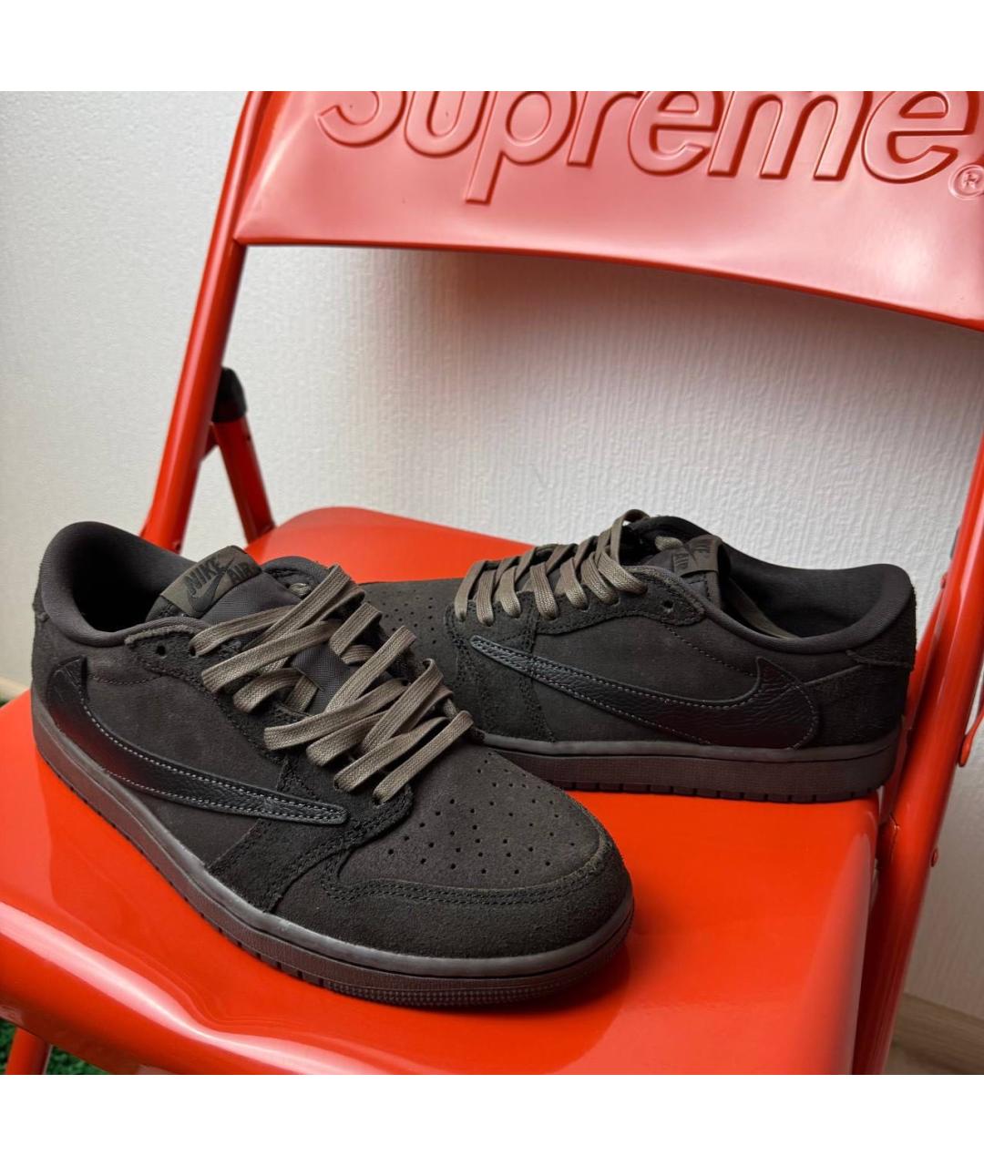 CACTUS JACK BY TRAVIS SCOTT Коричневые замшевые низкие кроссовки / кеды, фото 2