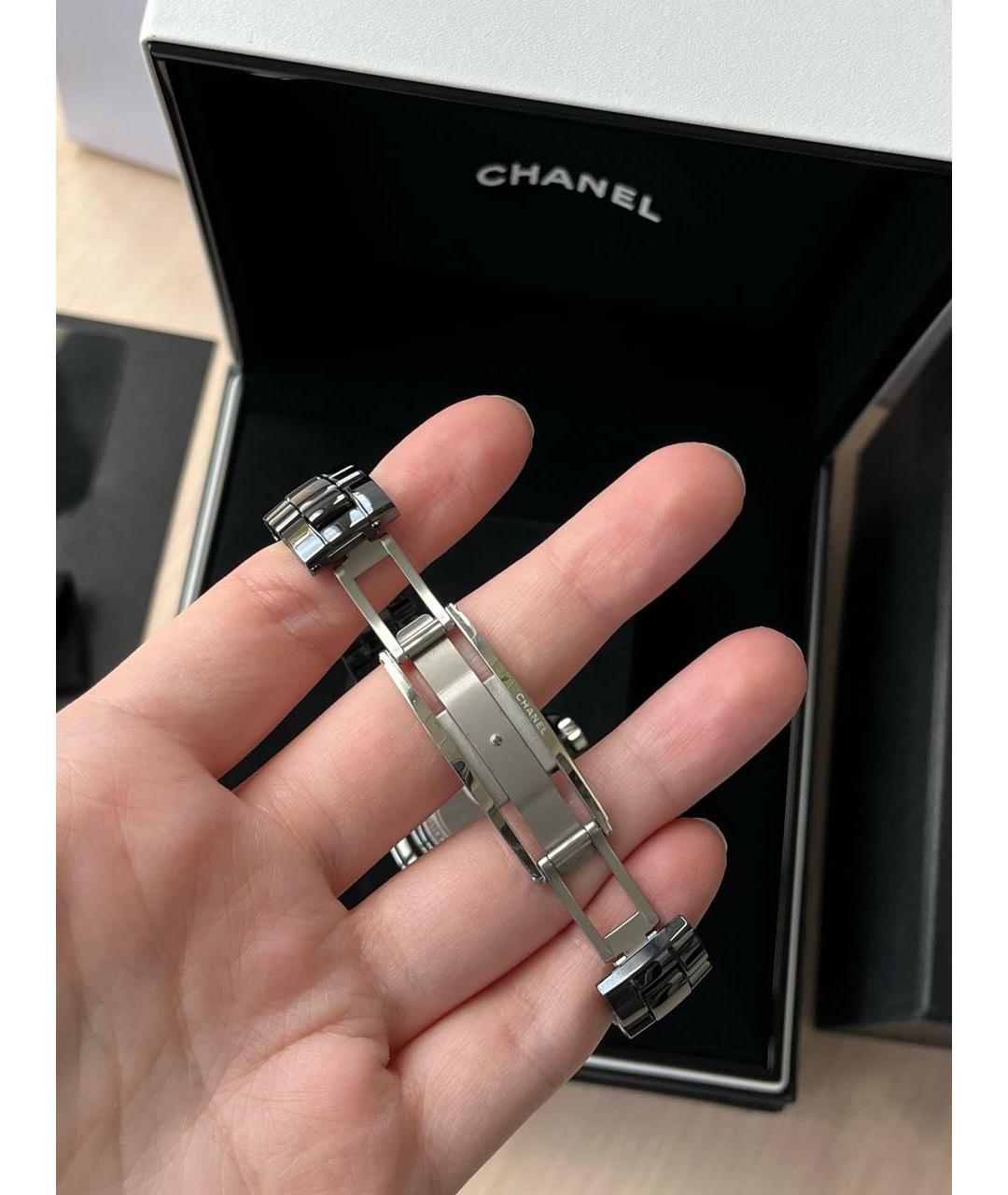 CHANEL Черные керамические часы, фото 7