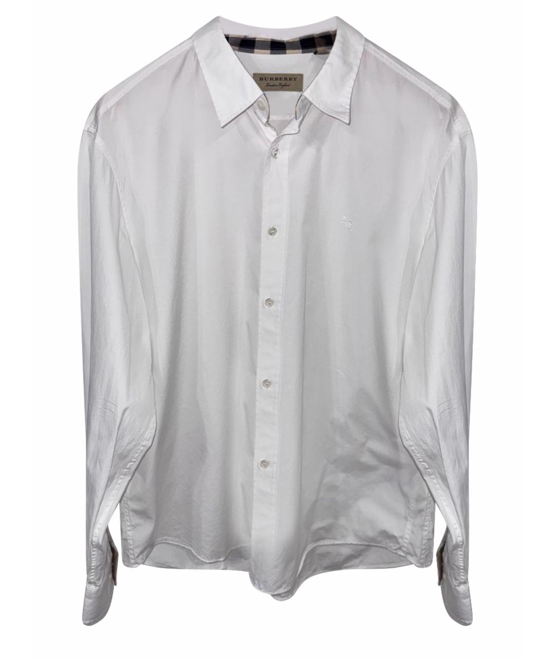 BURBERRY Белая хлопковая классическая рубашка, фото 1