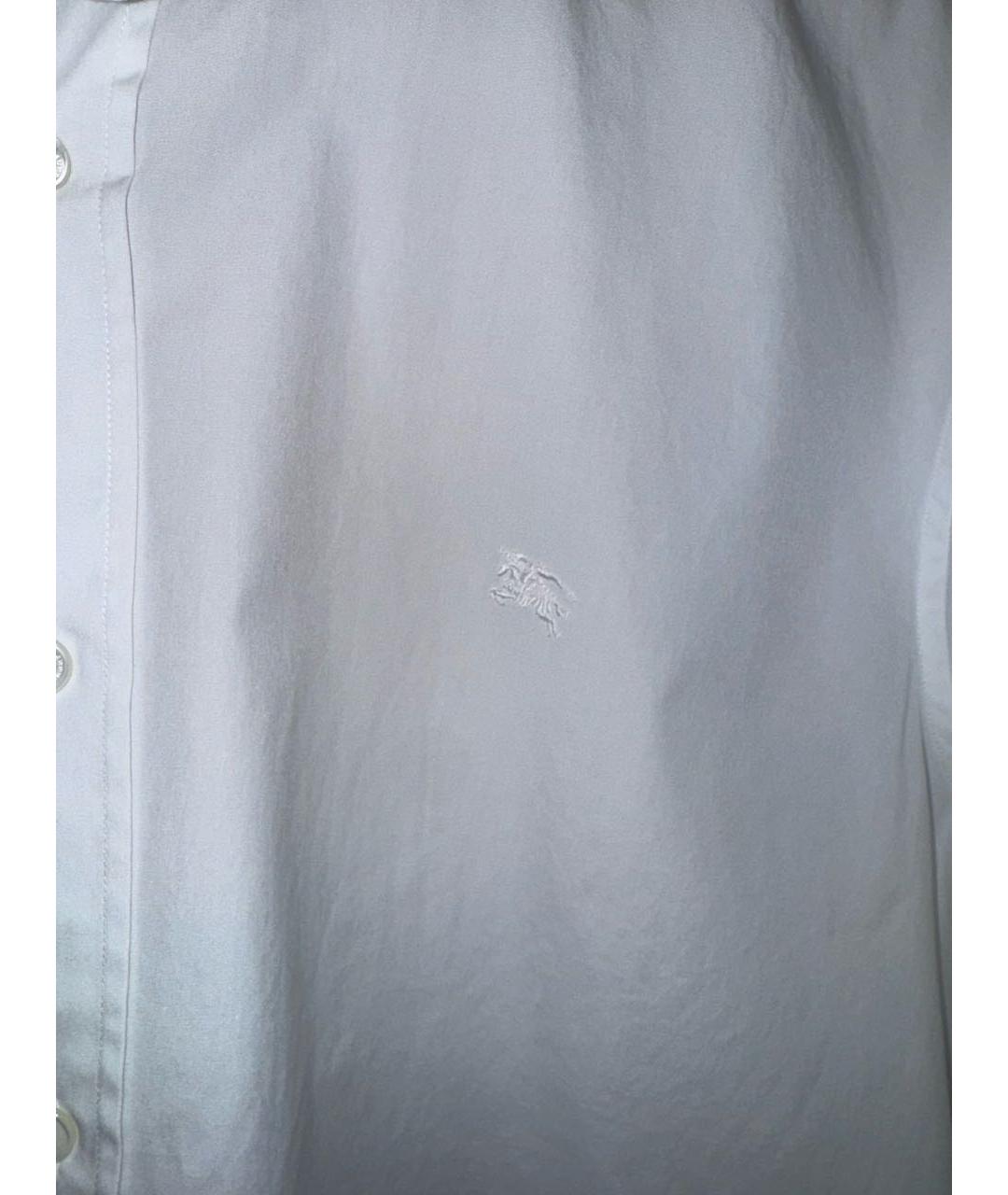 BURBERRY Белая хлопковая классическая рубашка, фото 4