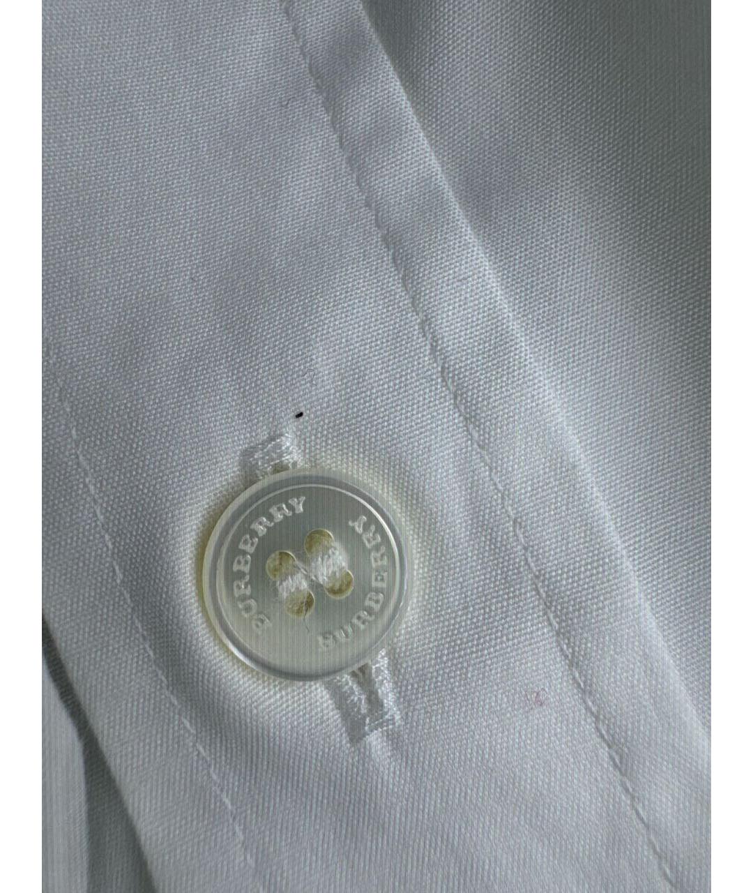 BURBERRY Белая хлопковая классическая рубашка, фото 8