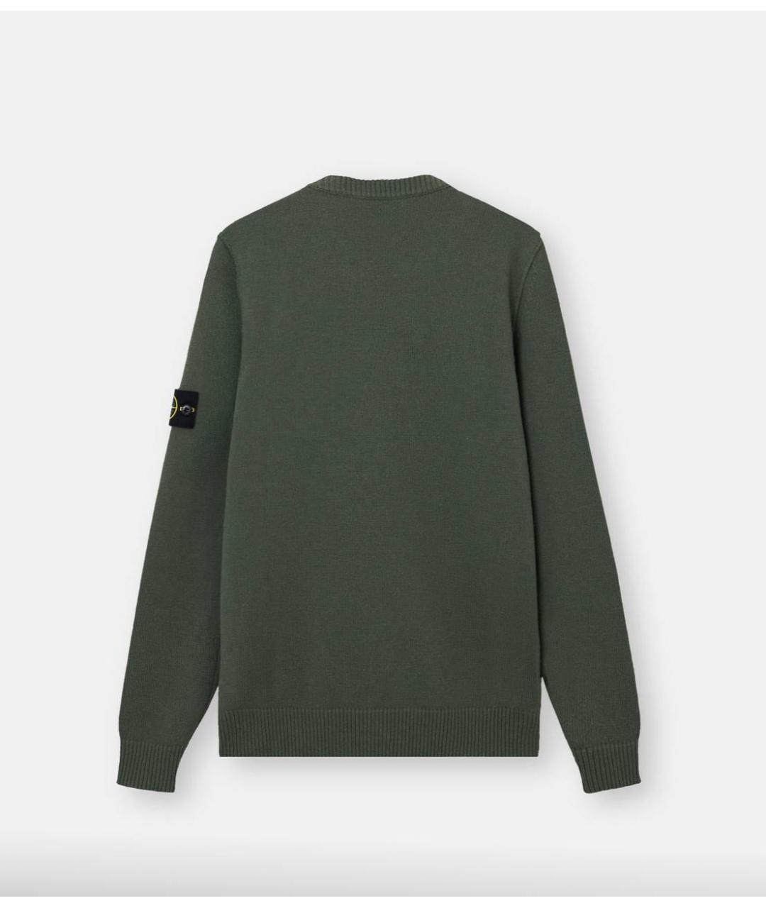 STONE ISLAND Хаки шерстяной джемпер / свитер, фото 2