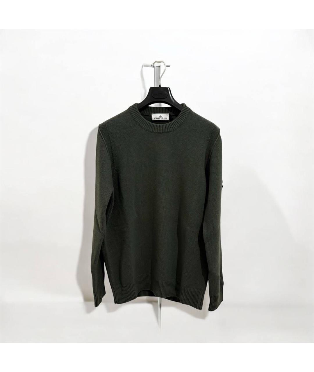 STONE ISLAND Хаки шерстяной джемпер / свитер, фото 5