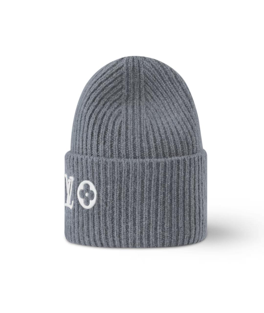 LOUIS VUITTON Серая шерстяная шапка, фото 1