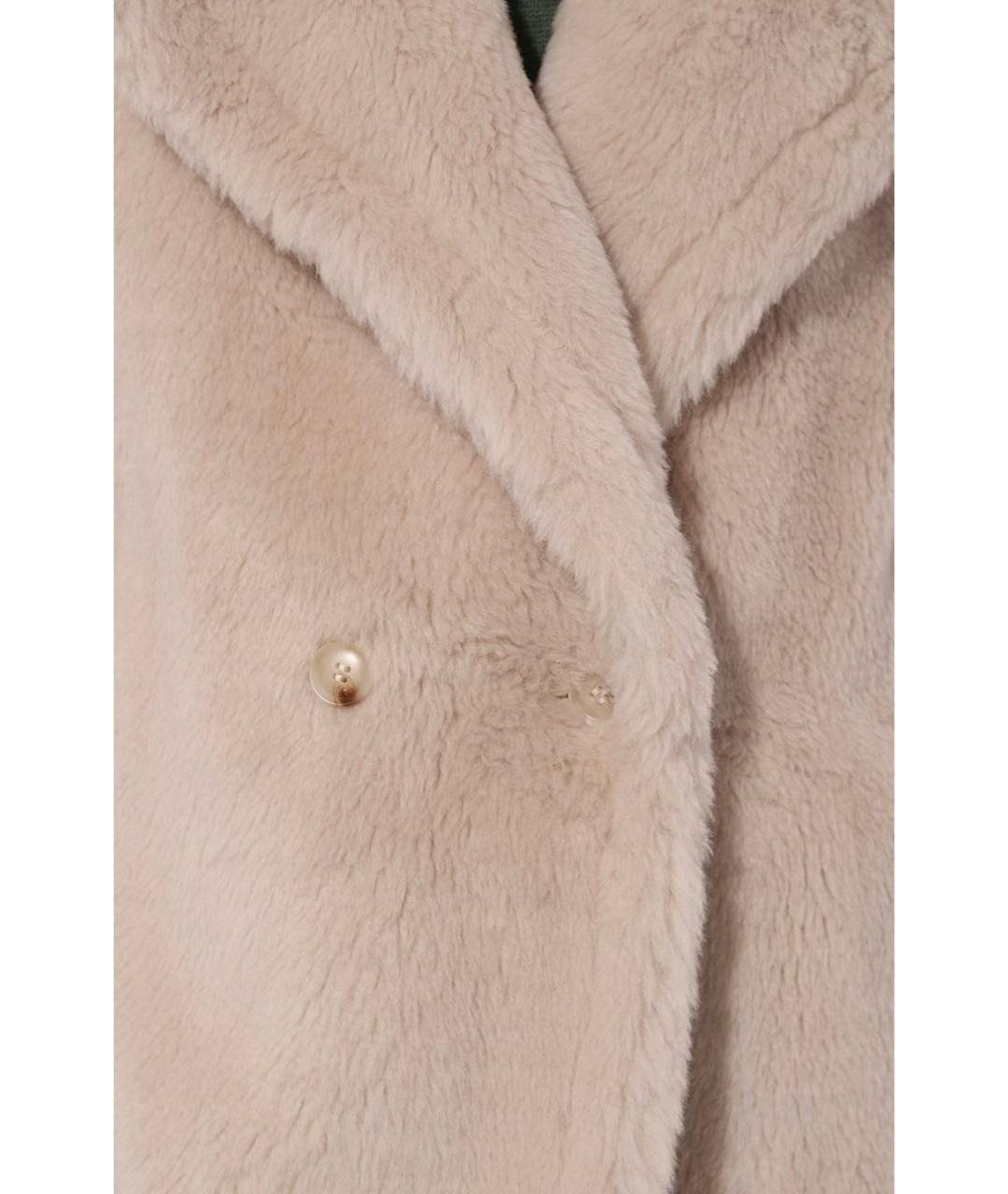 METEO YVES SALOMON Бежевая шерстяная шуба, фото 4