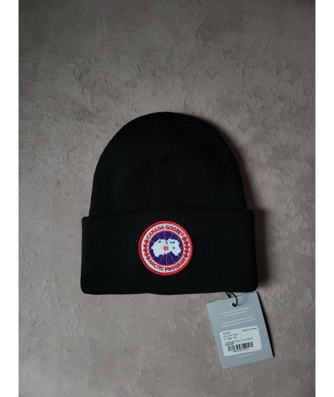 CANADA GOOSE Черная шерстяная шапка, фото 4