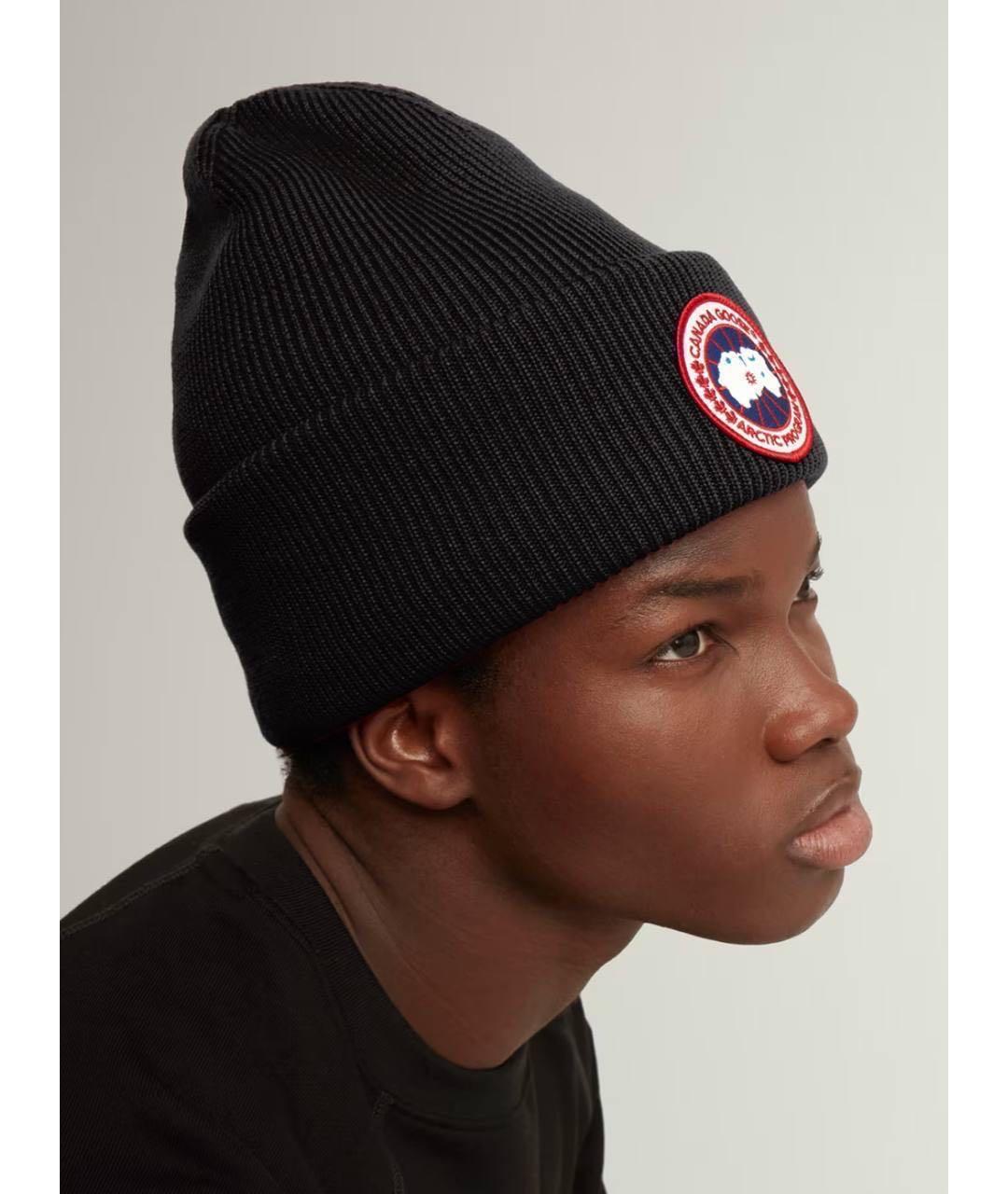 CANADA GOOSE Черная шерстяная шапка, фото 3