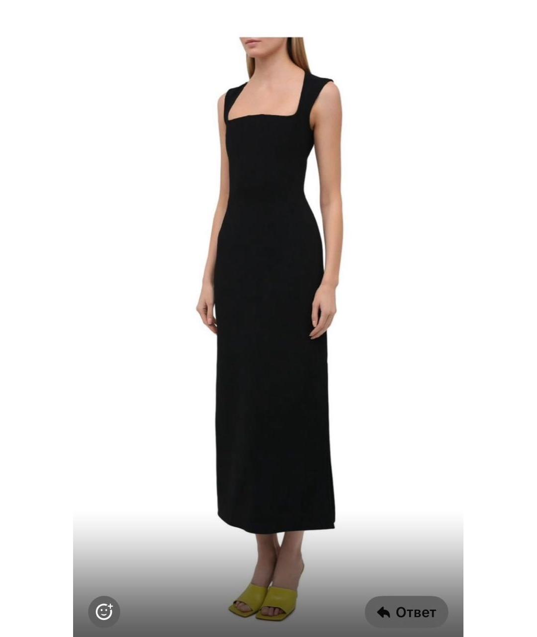 BOTTEGA VENETA Черное вискозное коктейльное платье, фото 3