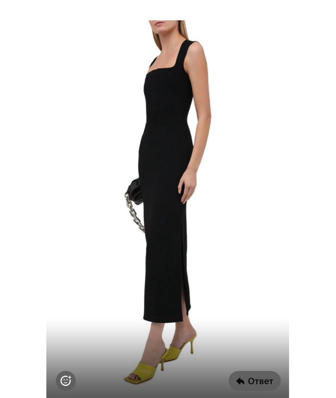 BOTTEGA VENETA Черное вискозное коктейльное платье, фото 4