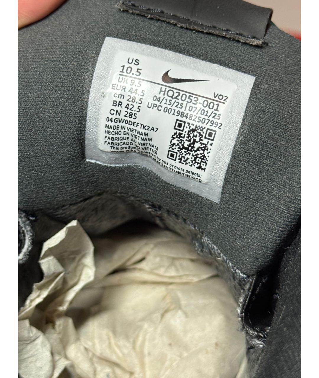 NIKE Черные кожаные низкие кроссовки / кеды, фото 6