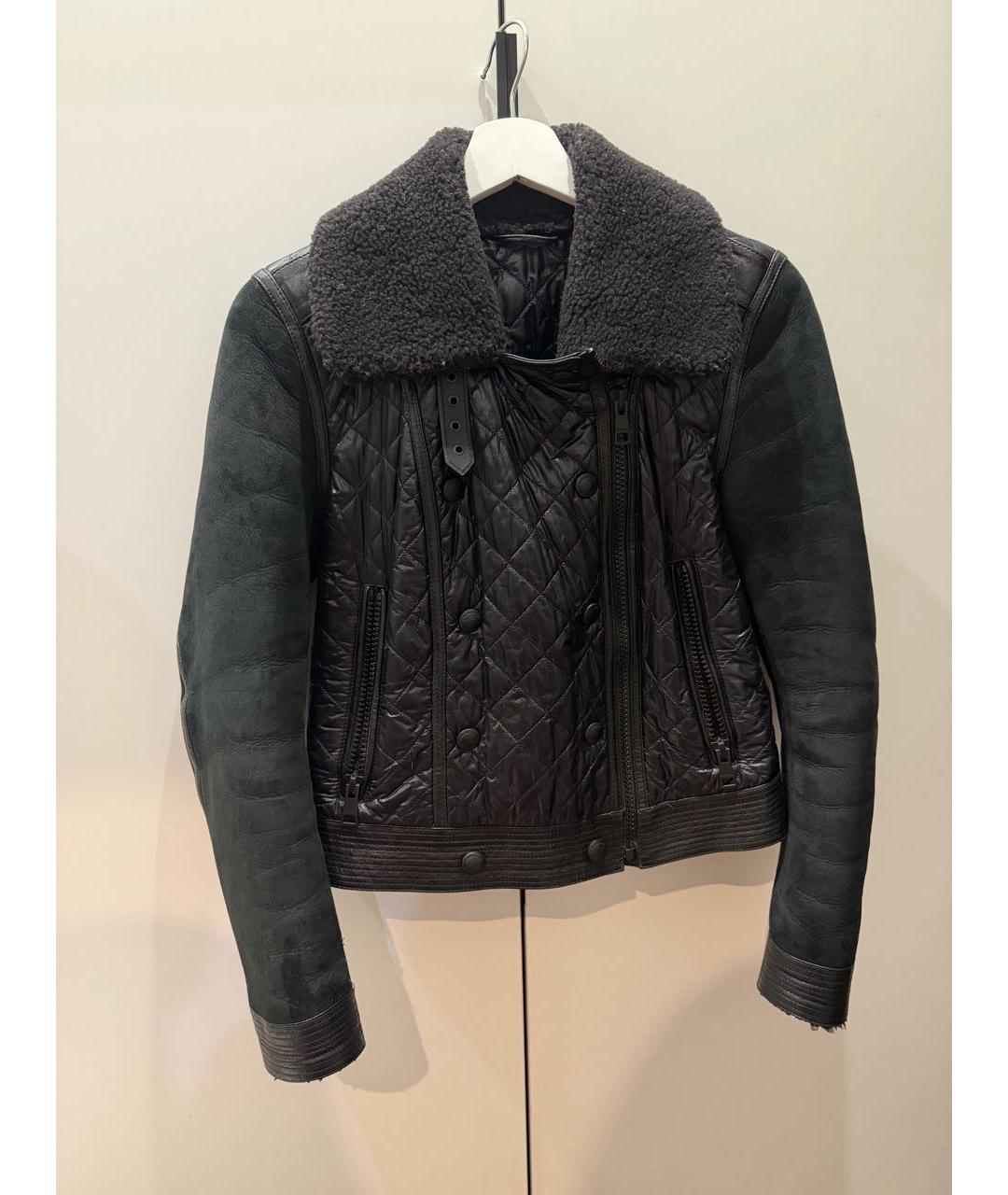 BURBERRY Черная замшевая дубленка, фото 5