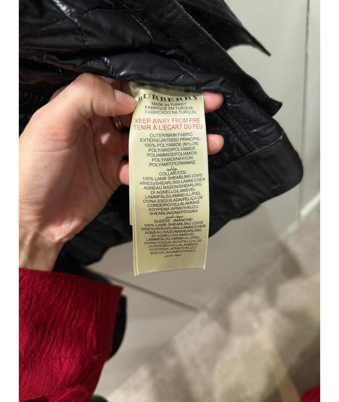 BURBERRY Черная замшевая дубленка, фото 4