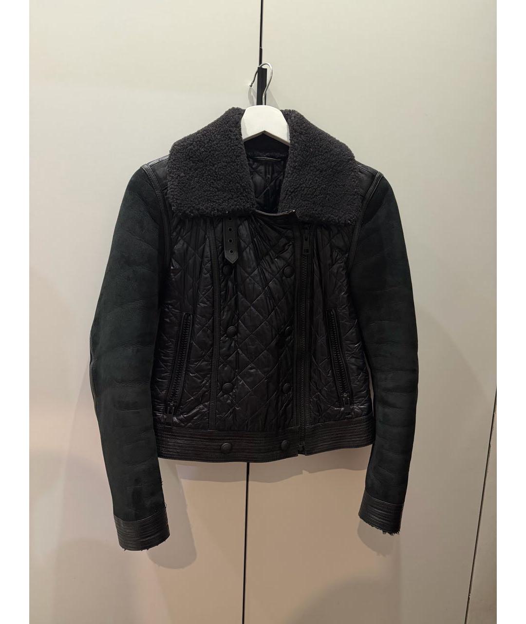 BURBERRY Черная замшевая дубленка, фото 2