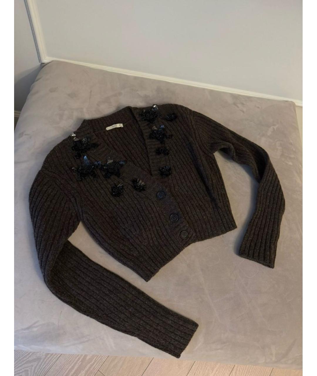 PRADA Коричневый шерстяной кардиган, фото 2