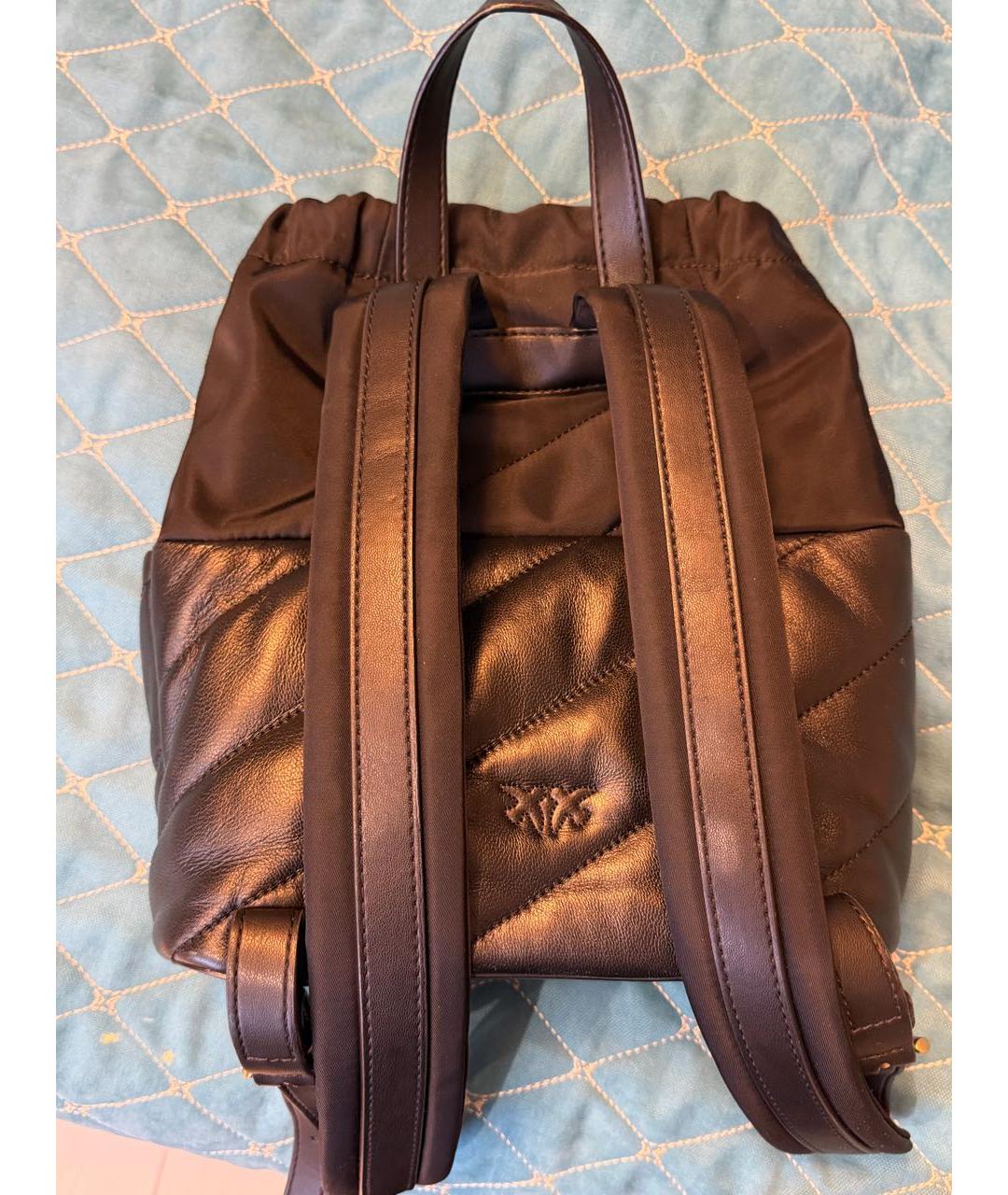 PINKO Черный кожаный рюкзак, фото 7