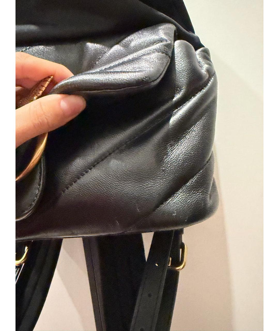 PINKO Черный кожаный рюкзак, фото 3