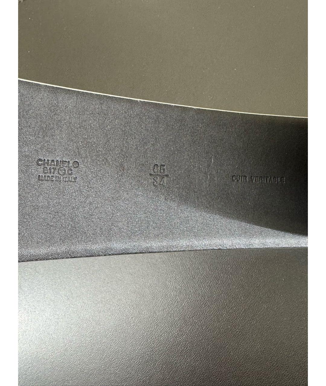 CHANEL Серебрянный кожаный ремень, фото 4