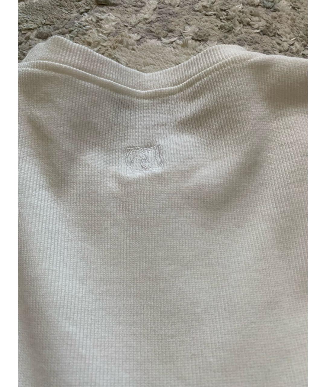 MAGDA BUTRYM Белая хлопко-эластановая футболка, фото 6