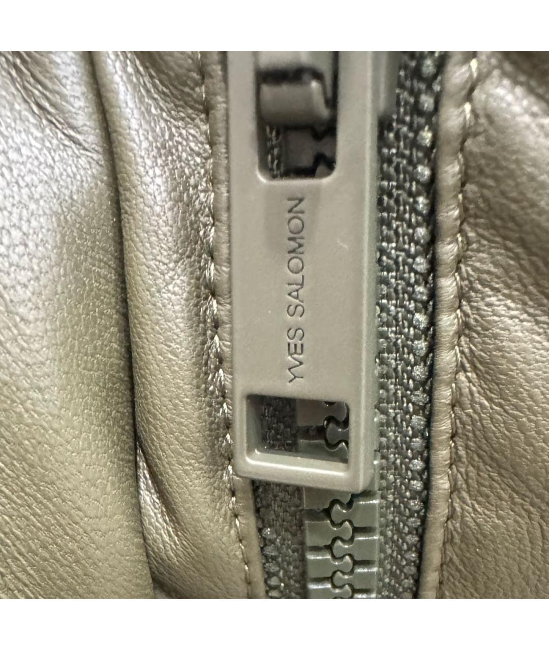 YVES SALOMON Хаки кожаный пуховик, фото 7