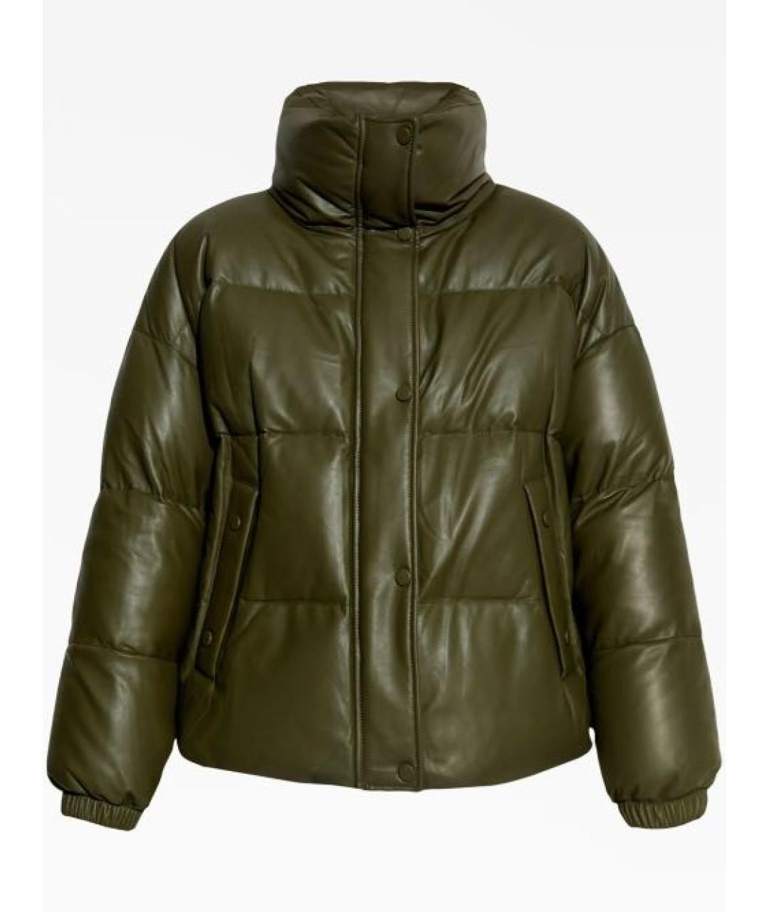YVES SALOMON Хаки кожаный пуховик, фото 8