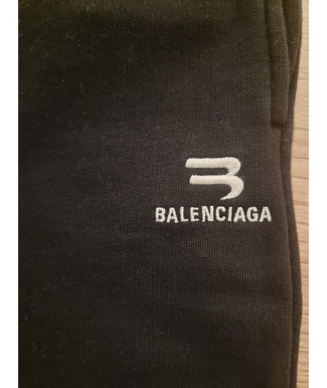 BALENCIAGA Черные хлопковые брюки и шорты, фото 4