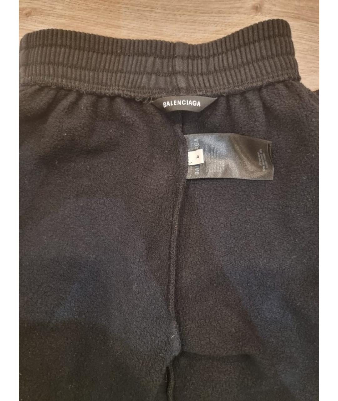 BALENCIAGA Черные хлопковые брюки и шорты, фото 3