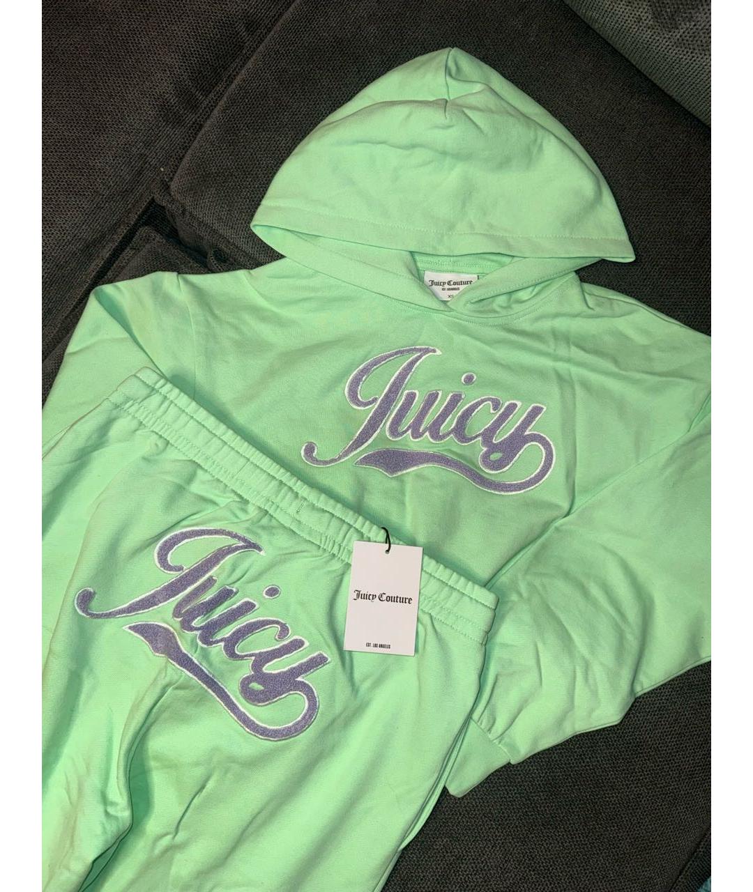 JUICY COUTURE Салатовый хлопковый костюм с брюками, фото 3